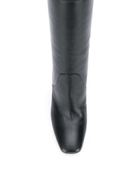 Черные кожаные сапоги от Alberta Ferretti