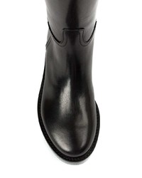 Черные кожаные сапоги от Ann Demeulemeester Blanche