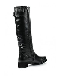 Черные кожаные сапоги от Daze