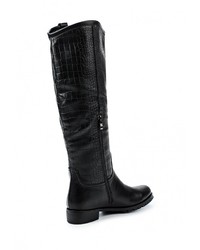 Черные кожаные сапоги от Elche