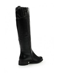 Черные кожаные сапоги от Elcherry