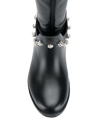 Черные кожаные сапоги от Marco De Vincenzo