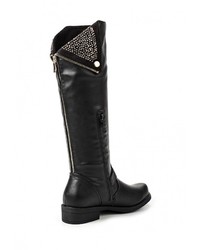 Черные кожаные сапоги от Fersini