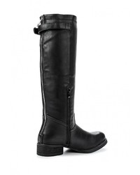 Черные кожаные сапоги от Flyfor