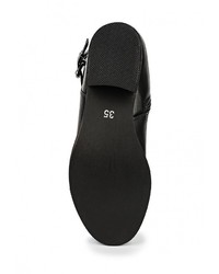 Черные кожаные сапоги от Flyfor