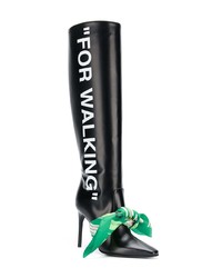 Черные кожаные сапоги от Off-White