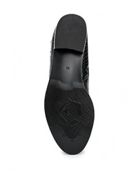 Черные кожаные сапоги от Francesco Donni