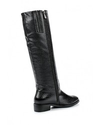 Черные кожаные сапоги от Francesco Donni