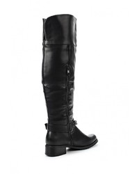 Черные кожаные сапоги от Fsabac