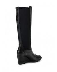 Черные кожаные сапоги от Geox