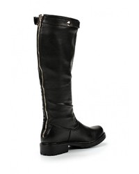 Черные кожаные сапоги от Gioia