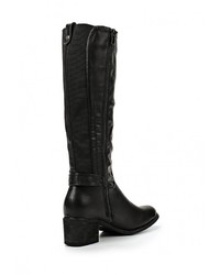 Черные кожаные сапоги от Gioia