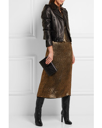 Черные кожаные сапоги от Saint Laurent