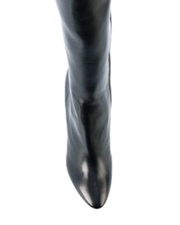 Черные кожаные сапоги от Saint Laurent