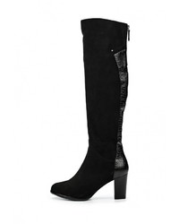 Черные кожаные сапоги от Hortos