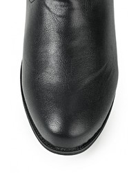 Черные кожаные сапоги от Jennyfer