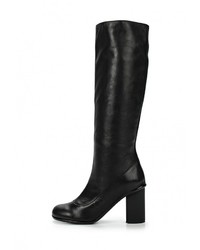 Черные кожаные сапоги от Jil Sander Navy