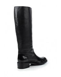 Черные кожаные сапоги от Jil Sander Navy