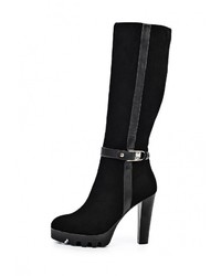 Черные кожаные сапоги от Just Couture