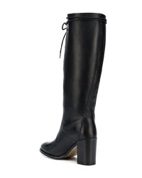 Черные кожаные сапоги от Diesel