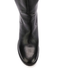 Черные кожаные сапоги от Diesel