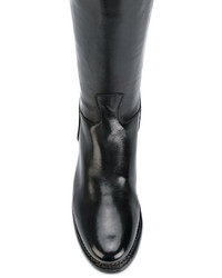 Черные кожаные сапоги от Eleventy