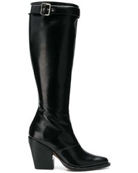 Черные кожаные сапоги от Chloé