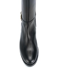 Черные кожаные сапоги от Tommy Hilfiger