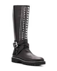 Черные кожаные сапоги от DKNY