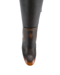 Черные кожаные сапоги от Bottega Veneta