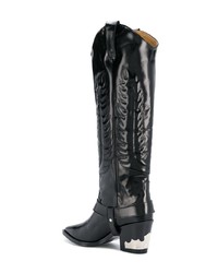 Черные кожаные сапоги от Toga Pulla