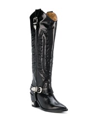 Черные кожаные сапоги от Toga Pulla