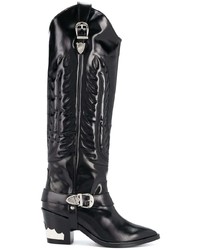 Черные кожаные сапоги от Toga Pulla