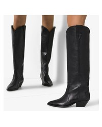 Черные кожаные сапоги от Isabel Marant