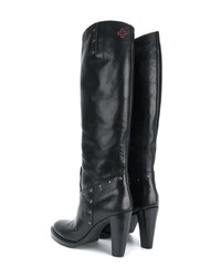 Черные кожаные сапоги от A.F.Vandevorst