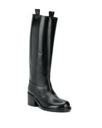 Черные кожаные сапоги от A.F.Vandevorst