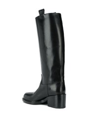 Черные кожаные сапоги от A.F.Vandevorst
