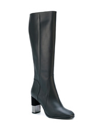 Черные кожаные сапоги от Baldinini
