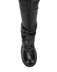 Черные кожаные сапоги от Guidi