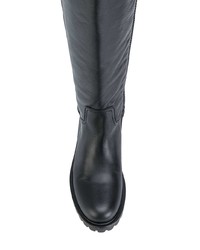 Черные кожаные сапоги от Tommy Hilfiger