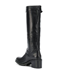 Черные кожаные сапоги от Ash