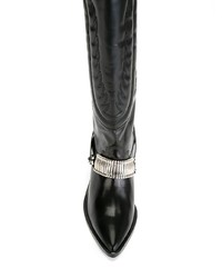 Черные кожаные сапоги от Toga