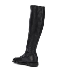 Черные кожаные сапоги от Guidi