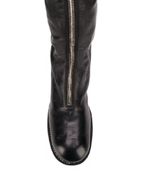 Черные кожаные сапоги от Guidi