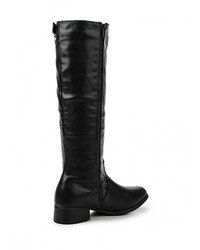 Черные кожаные сапоги от L.Day