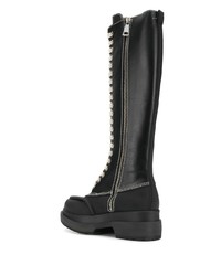 Черные кожаные сапоги от MM6 MAISON MARGIELA