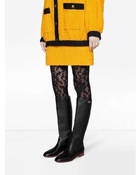 Черные кожаные сапоги от Gucci