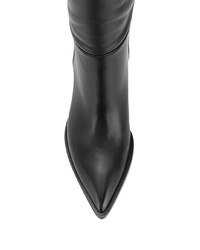 Черные кожаные сапоги от Gianvito Rossi