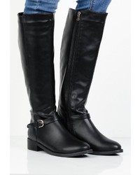 Черные кожаные сапоги от LOST INK