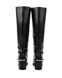 Черные кожаные сапоги от LOST INK